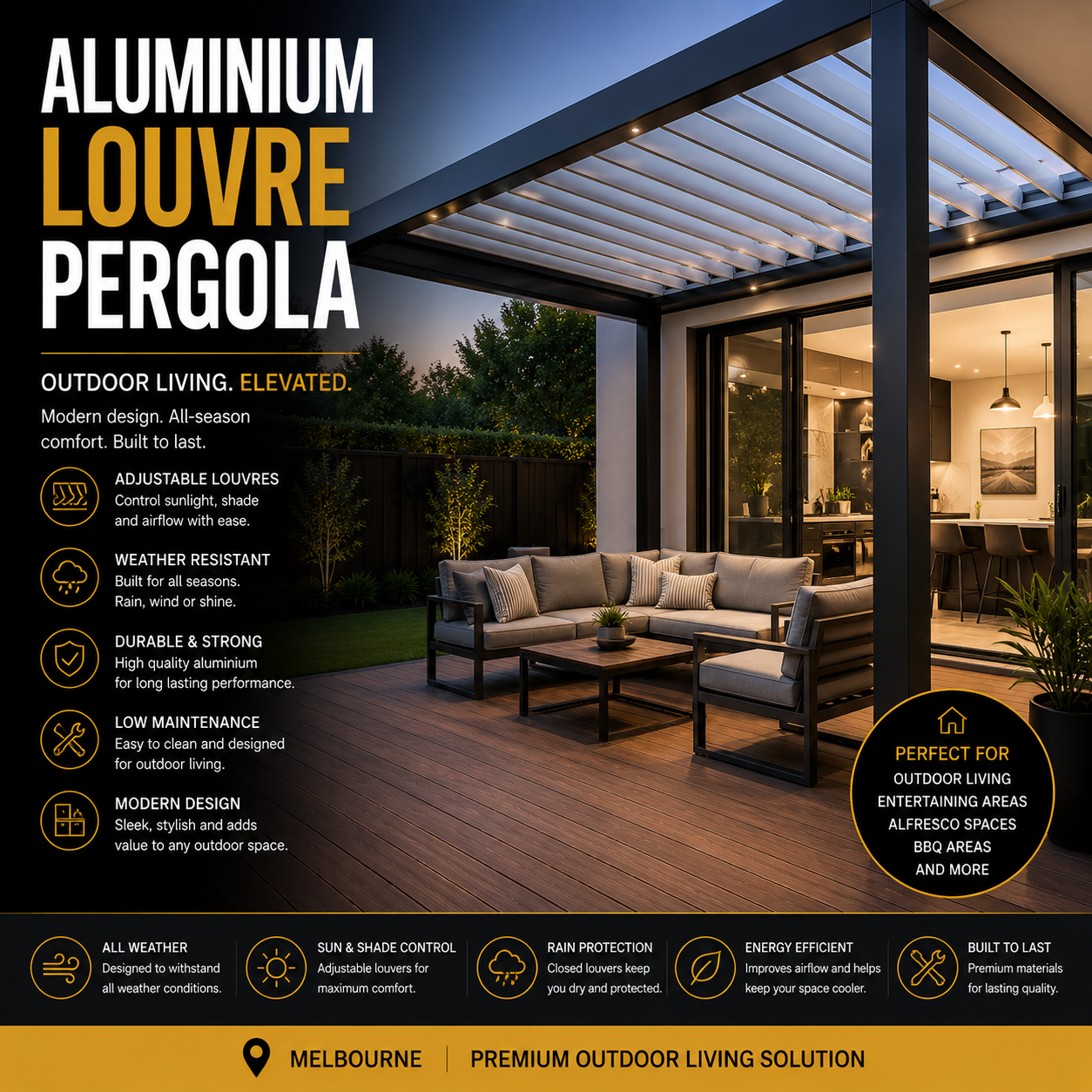 Aluminium Louvre Pergola 