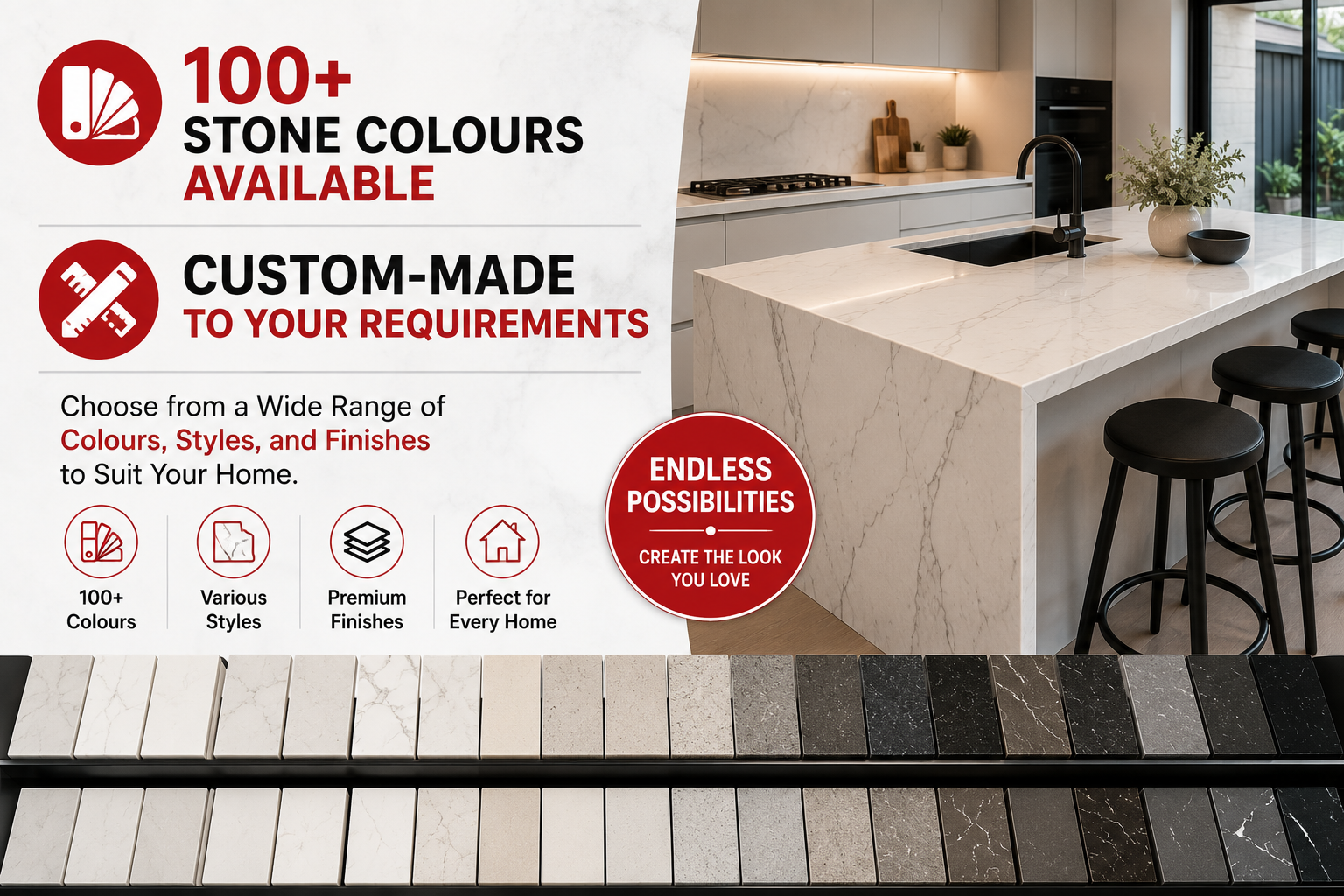 100 plus Stone Colours Available