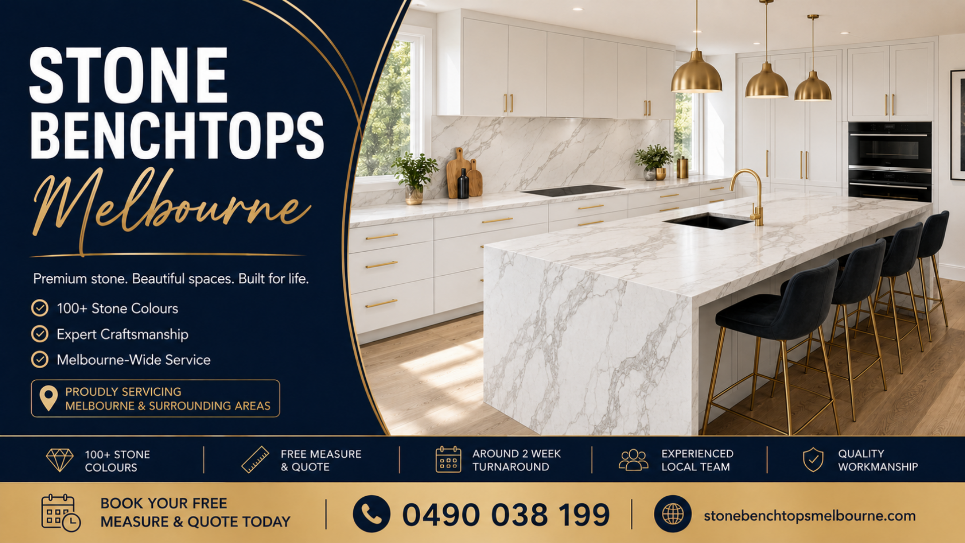 stone benchtops Melbourne banner new