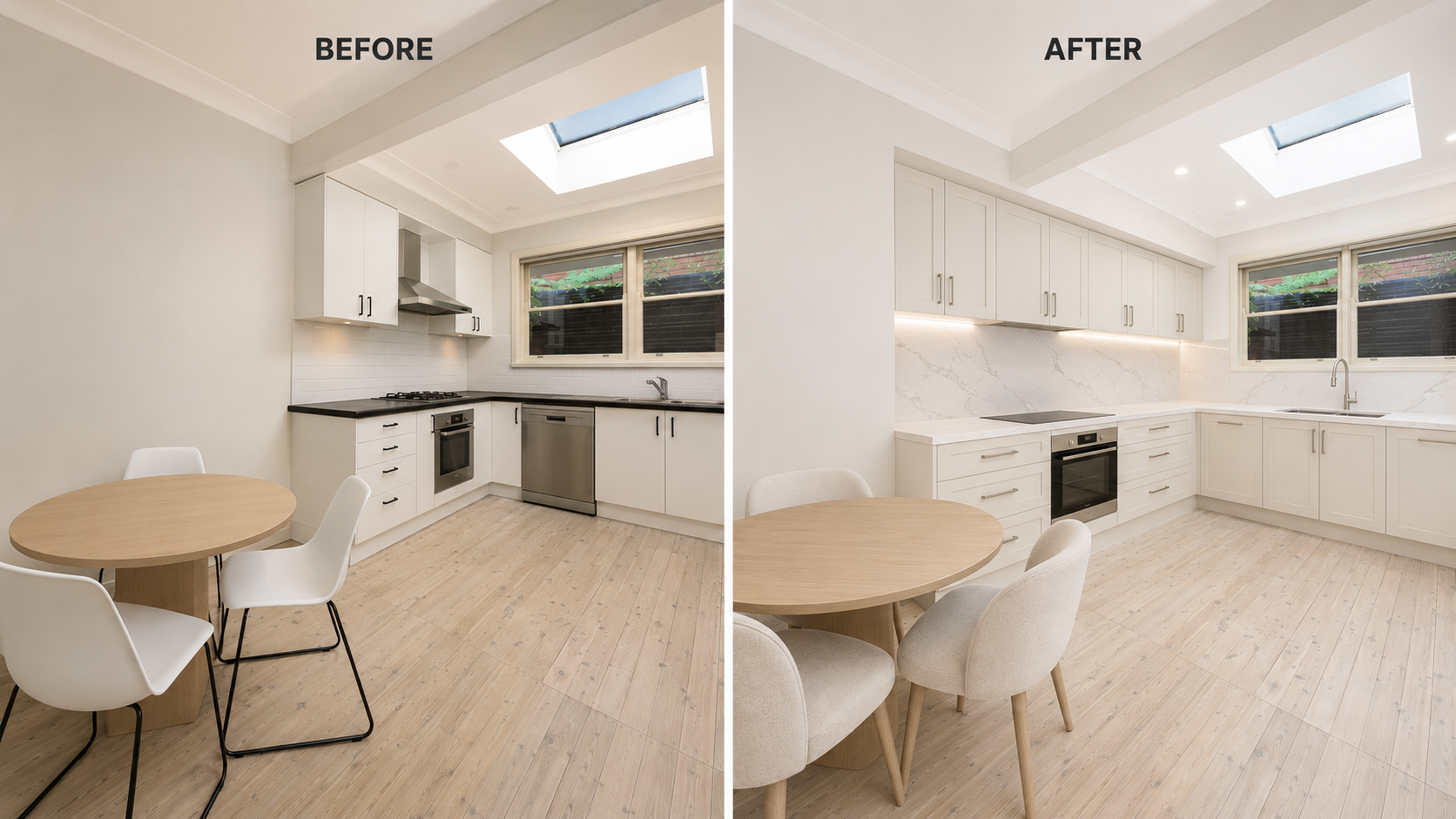 stone benchtops Melbourne before and after photo 4