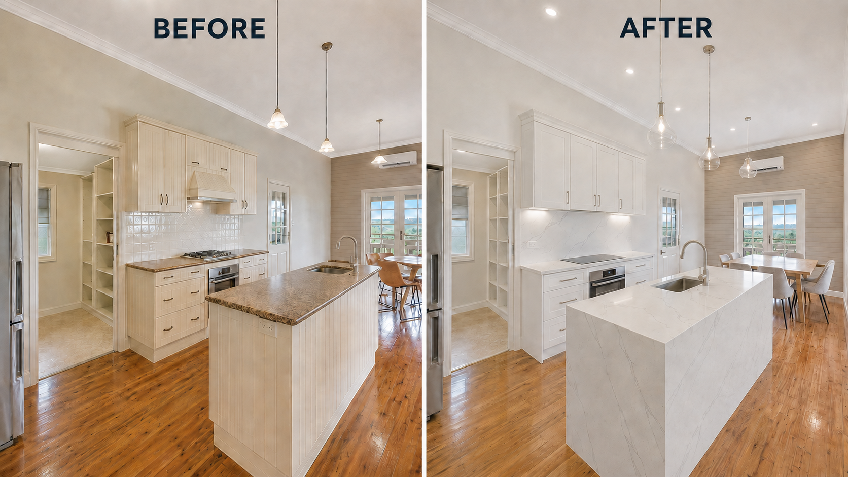 stone benchtops Melbourne before and after photo 5